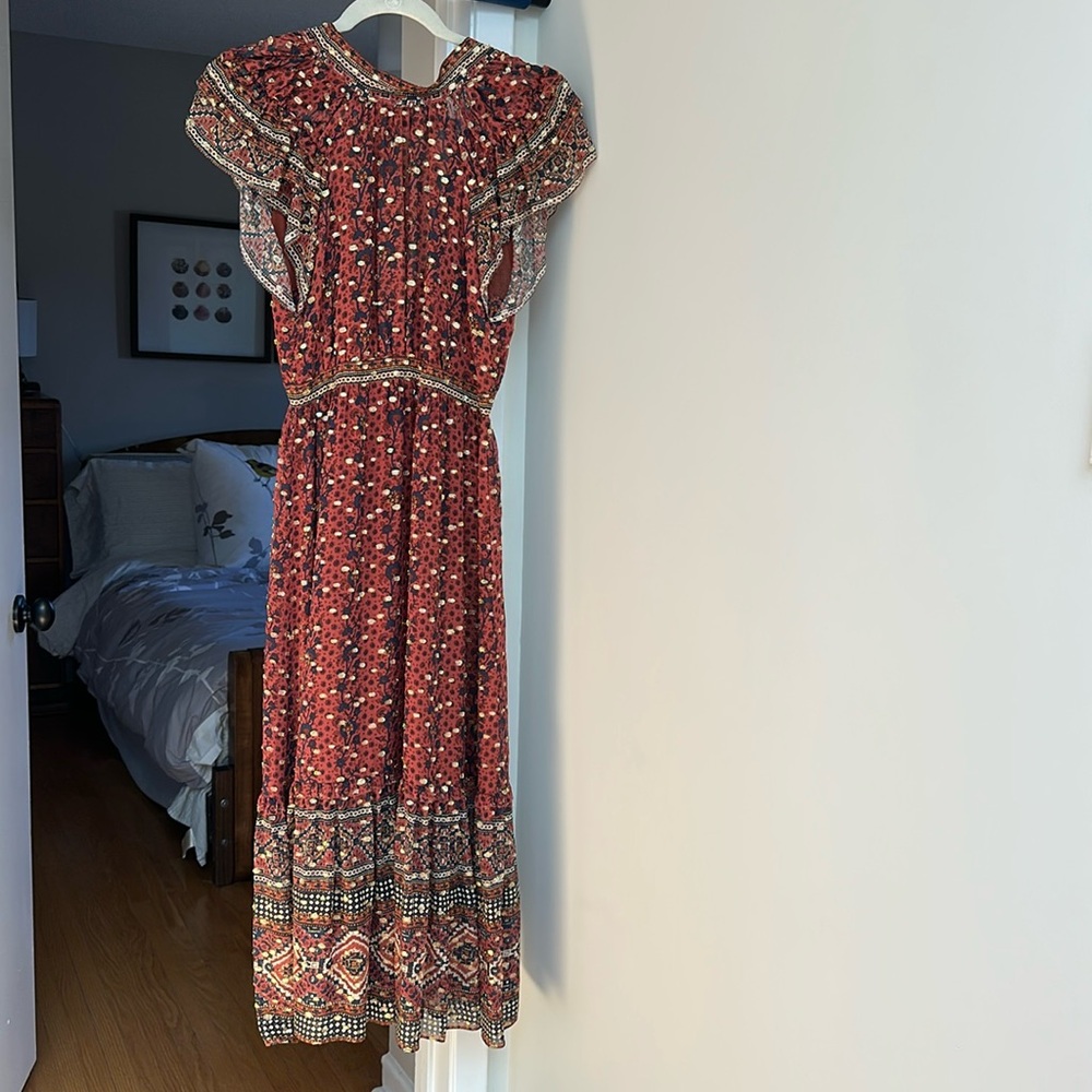 Ulla Johnson silk and lurex print dress